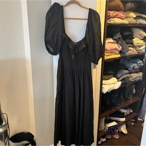 Free People smock dress black size small